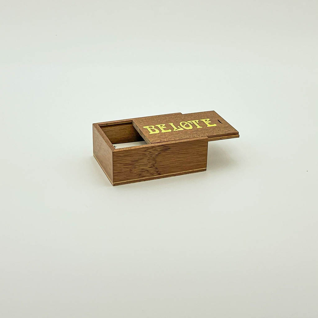 Coffret de jeux de cartes - coffret en bois - Tarot, bridge, belote