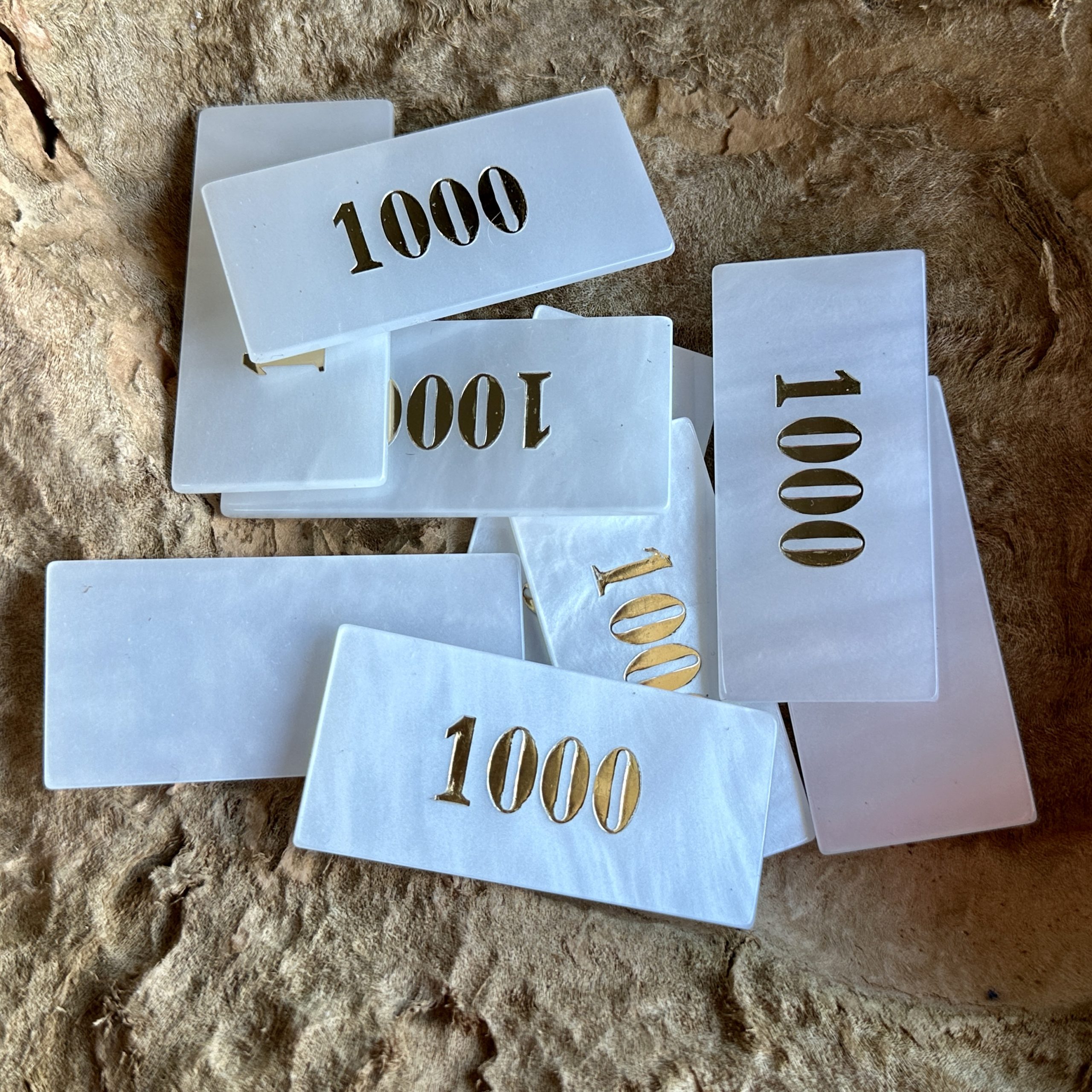 Jeton Nacré de Luxe - Valeur 1000 - Cartes & Cie