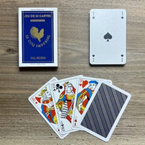 32 cartes belote coinche pvc bleu impériale dal negro