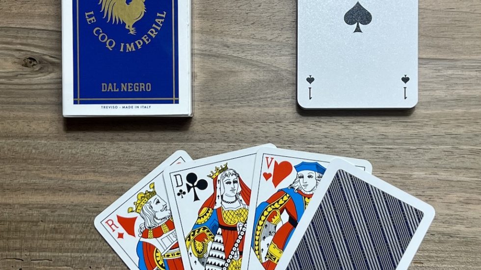 Jeu de Belote 32 cartes 100% PVC Coq Imperial Dal Negro