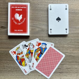 54 cartes pvc rouge de luxe impériale dal negro