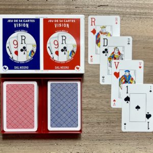 2 jeux 54 cartes bridge rami optique impérial dal negro