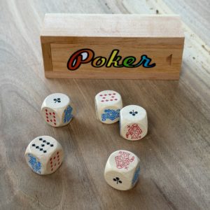 Jeu de Poker d'as en bois